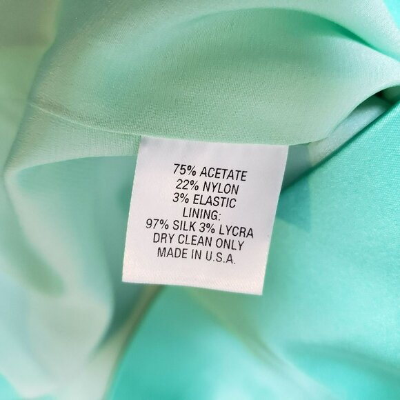 Sergio Hudson Green Satin Mini Skirt - Picture 6 of 12